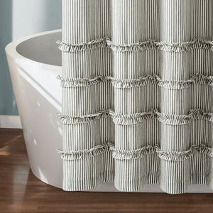 Vintage Stripe Yarn Dyed Shower Curtain by LushDecor