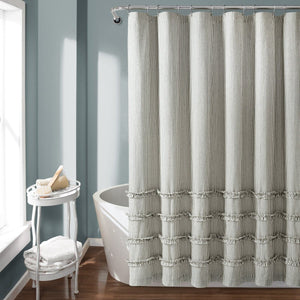Vintage Stripe Yarn Dyed Shower Curtain by LushDecor