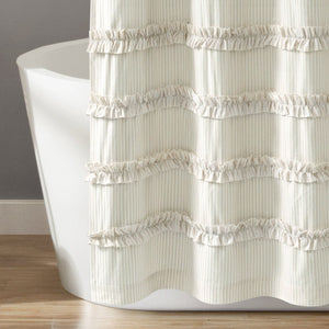 Vintage Stripe Yarn Dyed Shower Curtain by LushDecor
