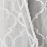 Avon Trellis Grommet Sheer Window Curtain Panel Set
