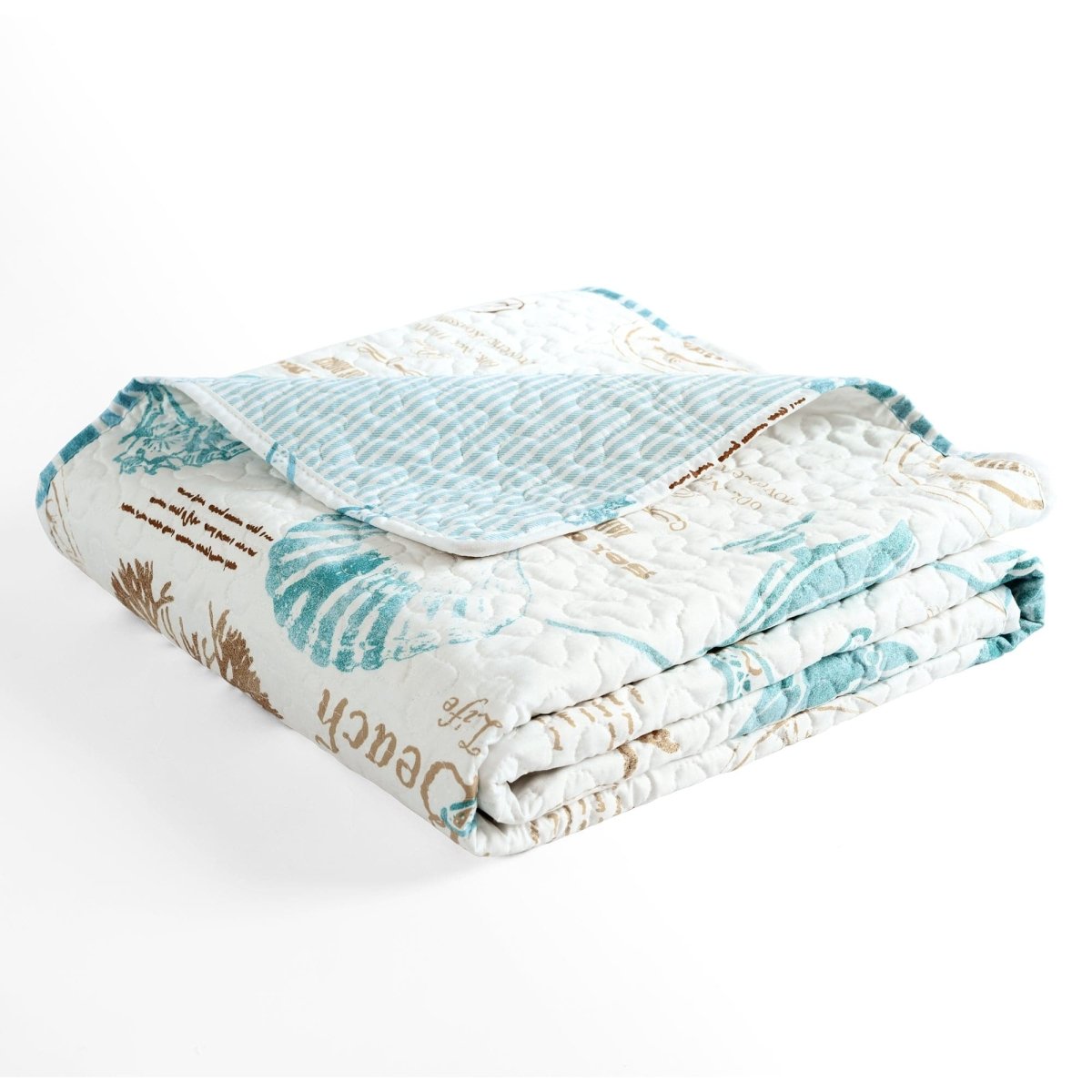 Harbor Life Throw Blanket 60" x 50" Blue Taupe