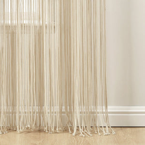Boho Macrame Textured Cotton Window Curtain