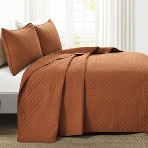 Ava Diamond Oversized Cotton Quilt Set