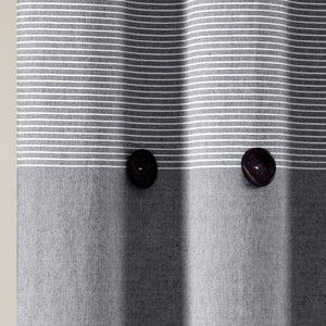 Farmhouse Button Stripe Yarn Dyed Shower Curtain