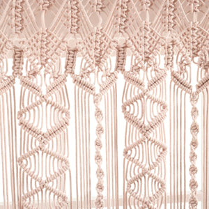 Boho Macrame Textured Cotton Valance