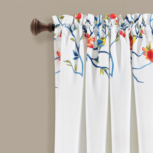 Neela Birds Light Filtering Window Curtain Panel Set