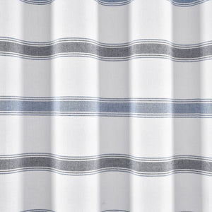 Stripe Woven Textured Yarn Dyed Recycled Cotton Shower Curtain