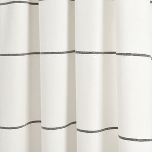 Farmhouse Boho Stripe Woven Tassel Recycled Cotton Window Curtain Panel Set