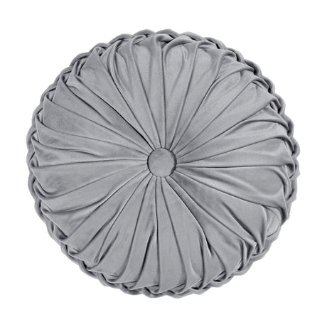 Round Pleated Soft Velvet Throw Pillow