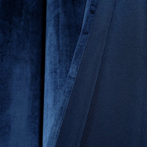 Prima Velvet Solid Grommet Light Filtering Curtain Panel Set