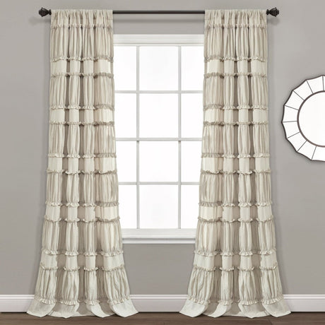 Nova Ruffle Window Curtain Panel Set by LushDecor