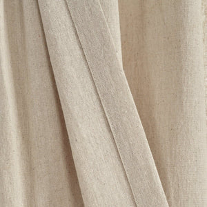 Linen Button Pinched Pleat Window Curtain Panel