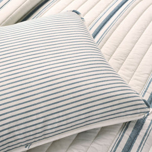 LushDecor Farmhouse Stripe Reversible Cotton Quilt Set - view 20
