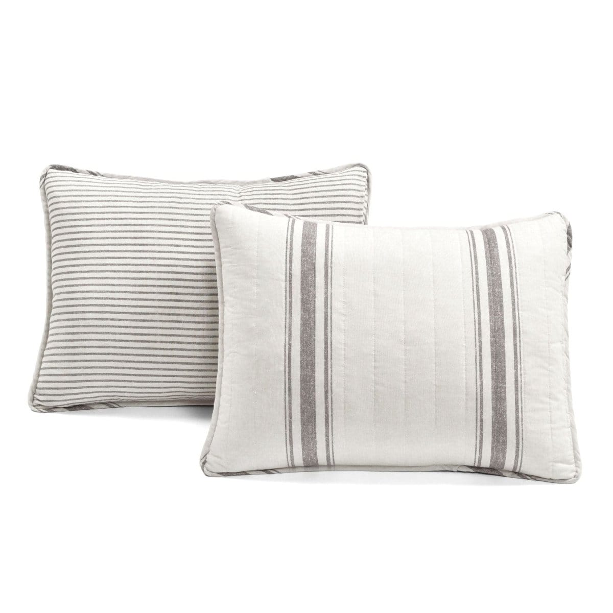 LushDecor Farmhouse Stripe Reversible Cotton Quilt Set - view 11