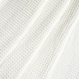 Waffle Cotton Knit Tassel Fringe Throw