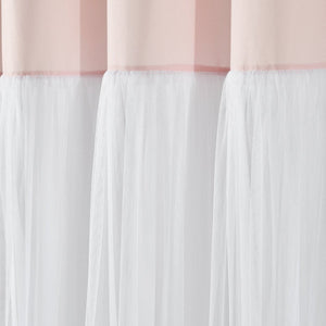Tulle Skirt Colorblock Shower Curtain