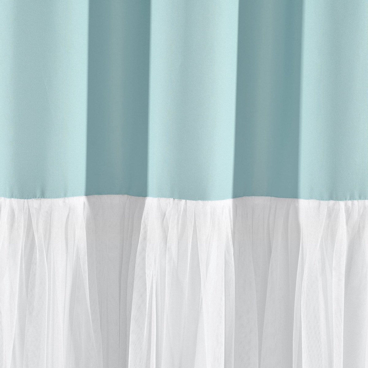 Tulle Skirt Colorblock Shower Curtain