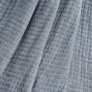Solid Kantha Pick Stitch Yarn Dyed Cotton Woven Throw