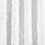 Ruffle Flower Window Curtain Panel Set