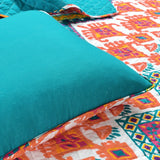 Boho Chevron Reversible Cotton Quilt 3 Piece Set