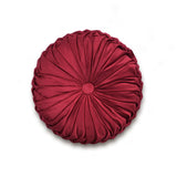 Round Pleated Soft Velvet Throw Pillow