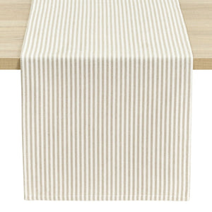 Farmhouse Ticking Stripe Yarn Dyed Table Runner 13"W x 72"L