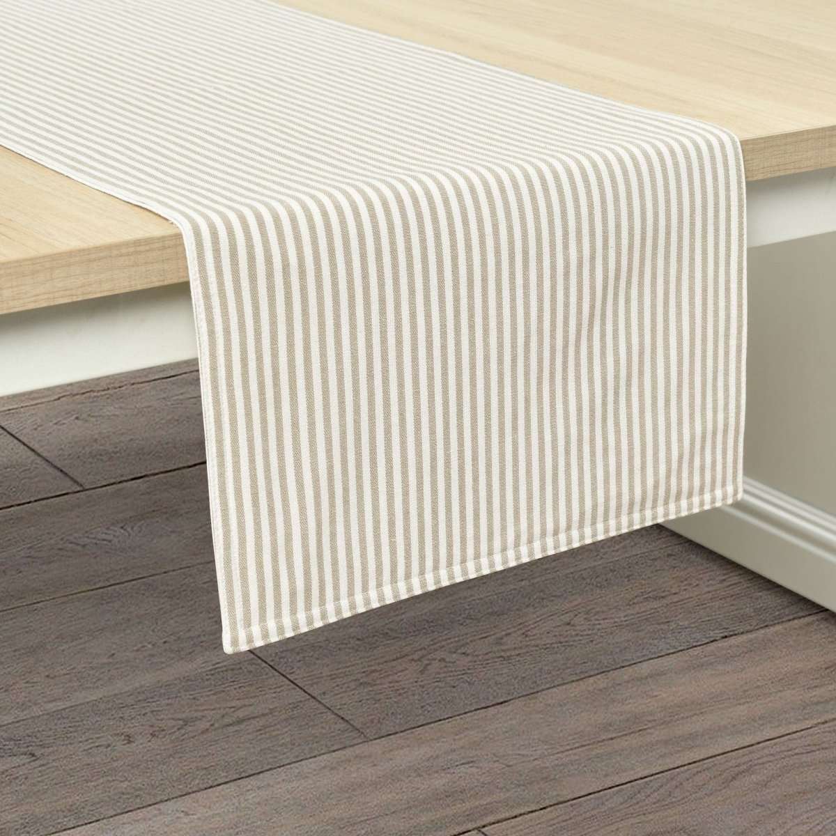 Farmhouse Ticking Stripe Yarn Dyed Table Runner 13"W x 72"L