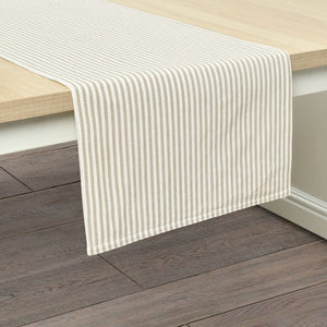Farmhouse Ticking Stripe Yarn Dyed Table Runner 13"W x 72"L