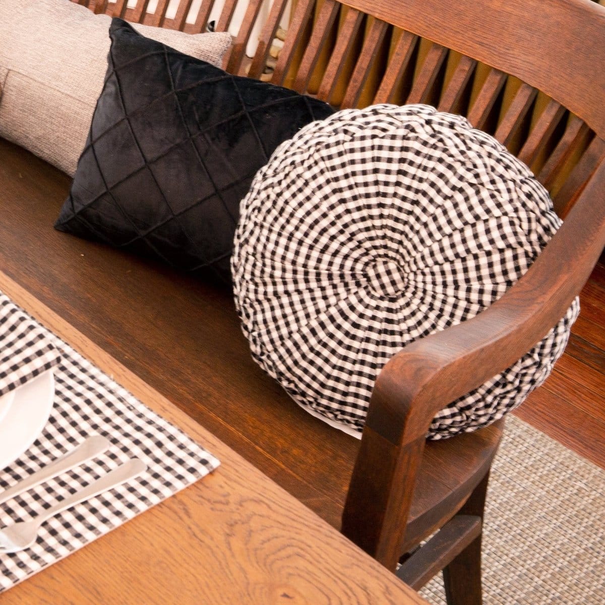 LushDecor Gingham Check Yarn Dyed Pleated Decorative Pillow - view 7