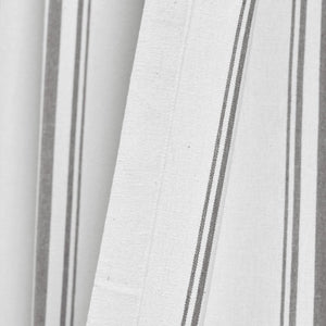Farmhouse Stripe Yarn Dyed Recycled Cotton Blend Window Curtain Panel Set