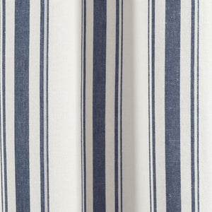 Farmhouse Stripe Yarn Dyed Recycled Cotton Blend Window Curtain Panel Set