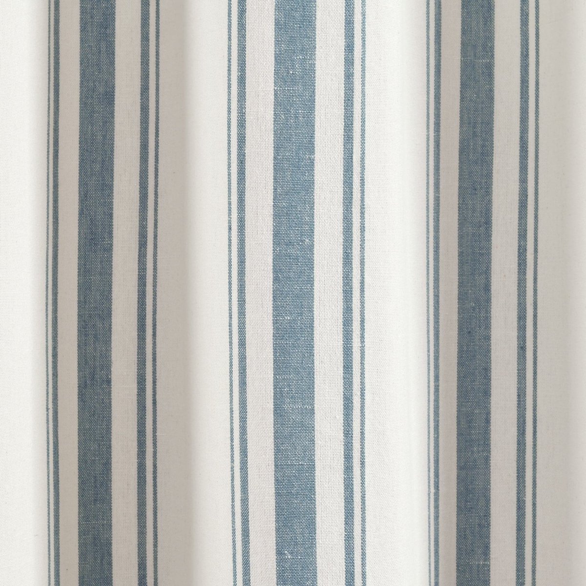 Farmhouse Stripe Yarn Dyed Recycled Cotton Blend Window Curtain Panel Set