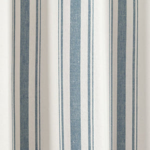 Farmhouse Stripe Yarn Dyed Recycled Cotton Blend Window Curtain Panel Set