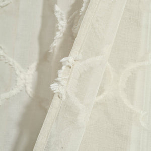 Avon Trellis Grommet Sheer Window Curtain Panel Set