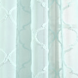 Avon Trellis Grommet Sheer Window Curtain Panel Set