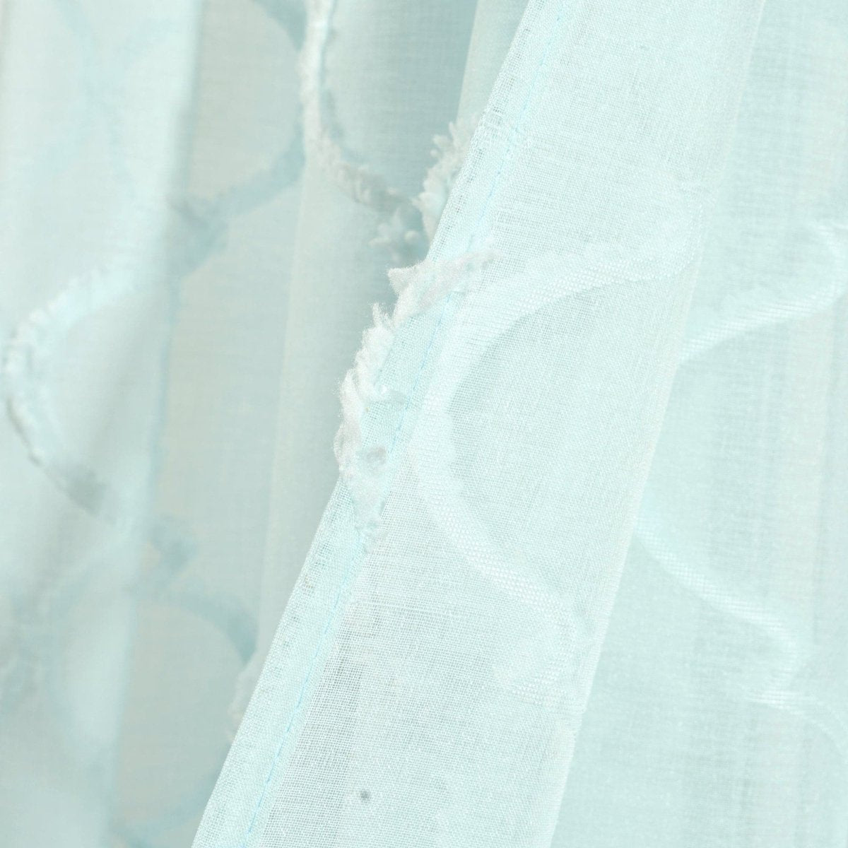 Avon Trellis Grommet Sheer Window Curtain Panel Set