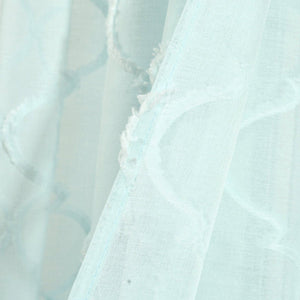 Avon Trellis Grommet Sheer Window Curtain Panel Set