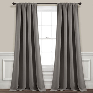 Insulated Rod Pocket Blackout Curtain Panel Set