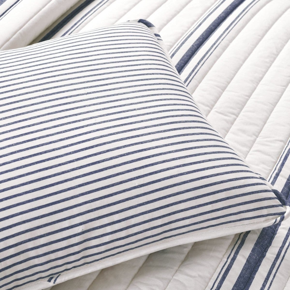 LushDecor Farmhouse Stripe Reversible Cotton Quilt Set - view 5