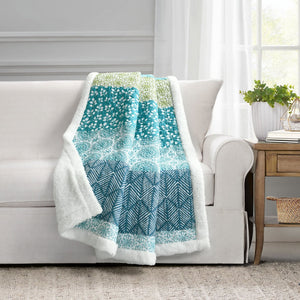 Bohemian Stripe Throw Sherpa 60" x 50"