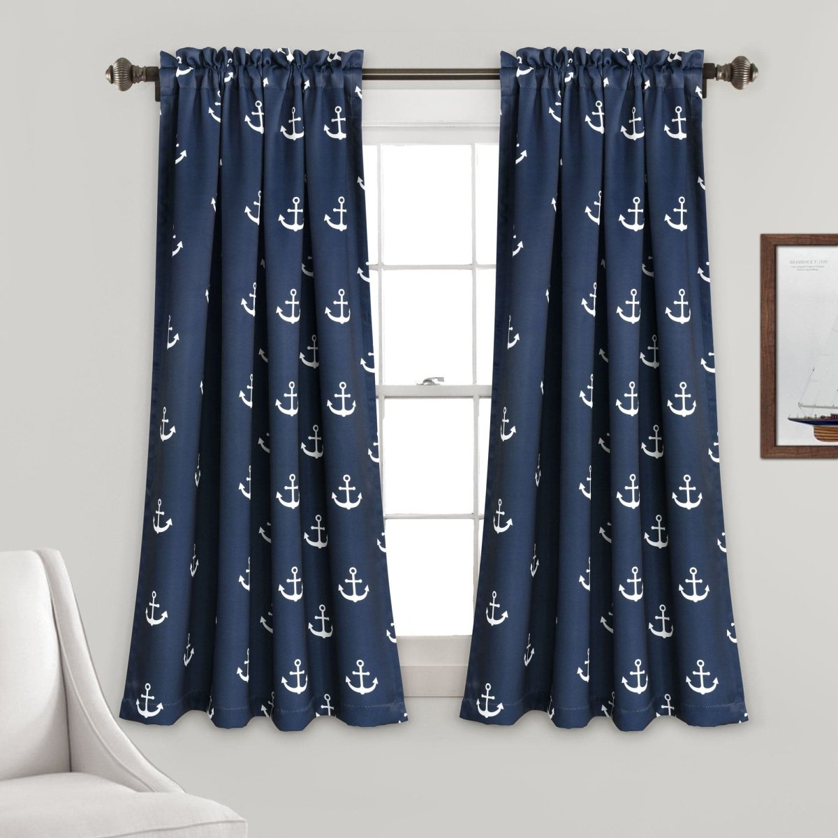 Anchor Light Filtering Window Curtain Set