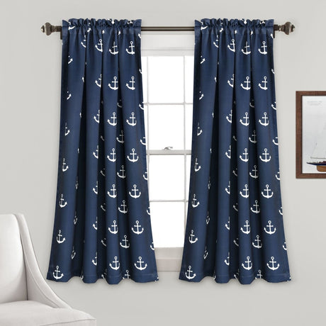 Anchor Light Filtering Window Curtain Set