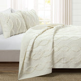 Avon Textured Ruffle Quilt 3 Piece Set