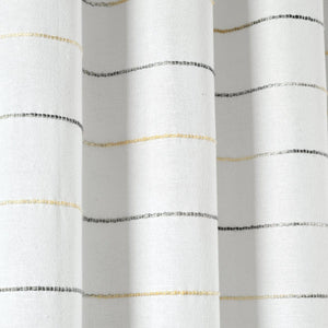 Ombre Stripe Yarn Dyed Recycled Cotton Blend Shower Curtain