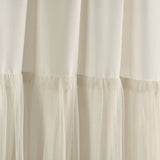 Tulle Skirt Solid Window Curtain Panel Set