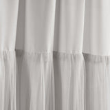 Tulle Skirt Solid Window Curtain Panel Set