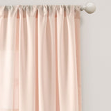 Tulle Skirt Solid Window Curtain Panel Set
