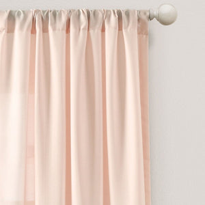 Tulle Skirt Solid Window Curtain Panel Set