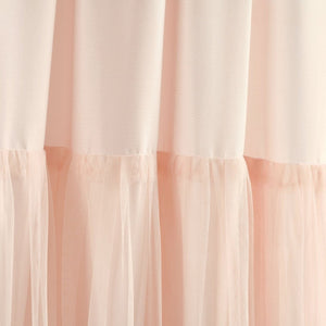 Tulle Skirt Solid Window Curtain Panel Set