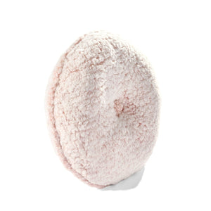 Button Soft Sherpa Round Throw Pillow